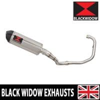 Akuma 125 2020-2023 De-Cat Exhaust System 300mm Oval Stainless Carbon Tip Silencer