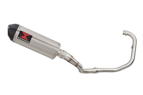 Akuma 125 2020-2023 De-Cat Exhaust System 300mm Oval Stainless Carbon Tip Silencer