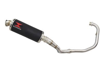 Akuma 125 2020-2023 De-Cat Exhaust System 300mm Round Black Stainless Silencer