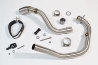 Akuma 125 2020-2023 De-Cat Exhaust System 300mm Tri Oval Black Stainless Carbon Tip Silencer