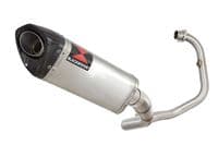 Akuma 125 2020-2023 De-Cat Exhaust System 300mm Tri Oval Stainless Carbon Tip Silencer