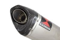 Akuma 125 2020-2023 De-Cat Exhaust System 300mm Tri Oval Stainless Carbon Tip Silencer