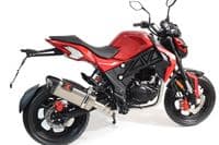 Akuma 125 2020-2023 De-Cat Exhaust System 300mm Tri Oval Stainless Carbon Tip Silencer