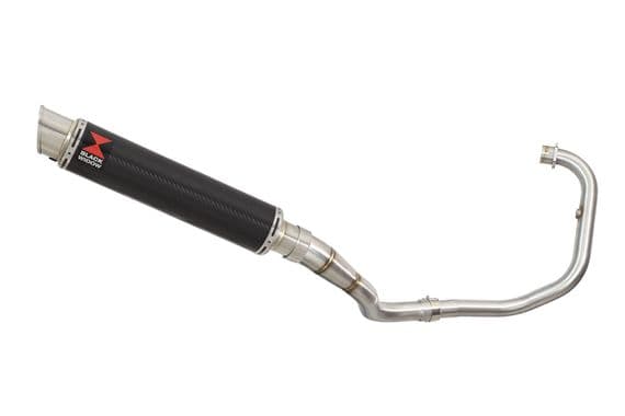 Akuma 125 2020-2023 De-Cat Exhaust System 350mm GP Round Carbon Silencer