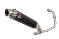 Akuma 125 2020-2023 De-Cat Exhaust System 350mm Round Black Stainless Silencer