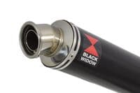 Akuma 125 2020-2023 De-Cat Exhaust System 350mm Round Black Stainless Silencer