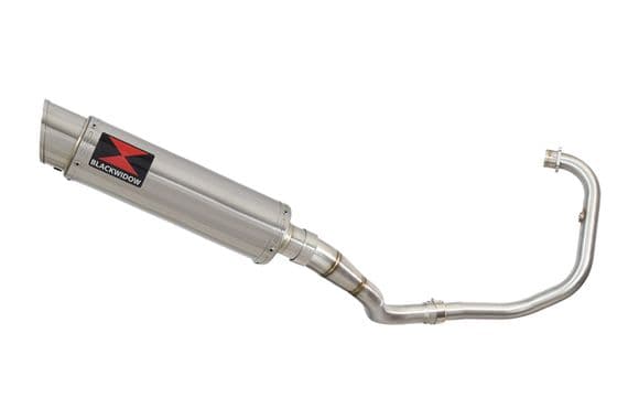 Akuma 125 2020-2023 De-Cat Exhaust System 360mm Round Stainless Silencer