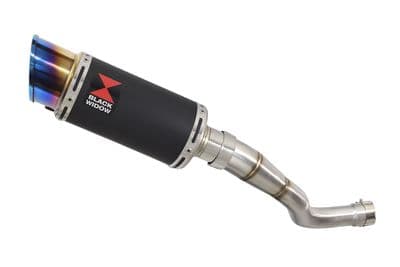 Akuma 125 2020-2023 Exhaust Silencer 200mm  Round Blue Tip Black Stainless