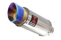 Akuma 125 2020-2023 Exhaust Silencer 200mm  Round Blue Tip Stainless