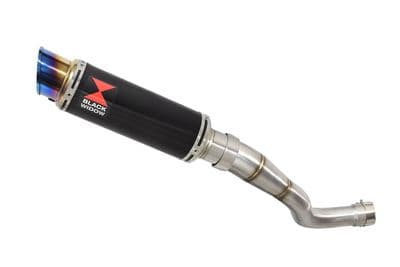 Akuma 125 2020-2023 Exhaust Silencer 230mm GP Round Blue Tip Black Stainless