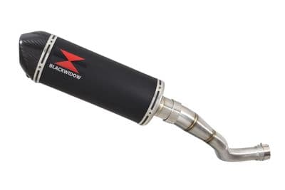 Akuma 125 2020-2023 Exhaust Silencer 300mm Oval Black Stainless Carbon Tip