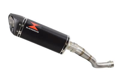 Akuma 125 2020-2023 Exhaust Silencer 300mm Tri Oval Black Stainless Carbon Tip