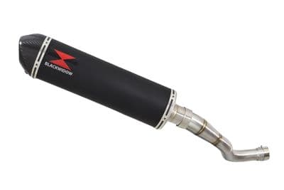 Akuma 125 2020-2023 Exhaust Silencer 400mm Oval Black Stainless Carbon Tip