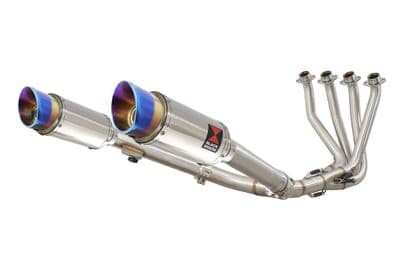 CB 1100 X11 4-2 Exhaust System + 200mm Round Blue Tip Stainless Silencers