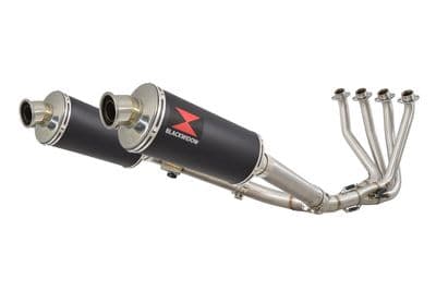 CB 1100 X11 4-2 Exhaust System + 300mm Oval Black Stainless Silencers