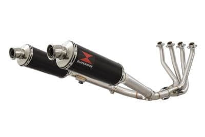 CB 1100 X11 4-2 Exhaust System + 300mm Round Black Stainless Silencers