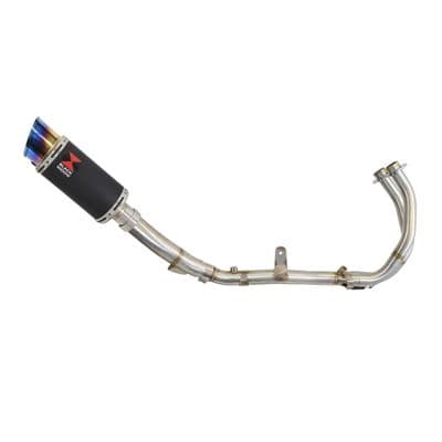 CB 500 Hornet 2024 - 2026 Exhaust System 200mm Round Blue Tip Black Stainless Silencer