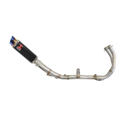 CB 500 Hornet 2024 - 2026 Exhaust System 230mm GP Round Blue Tip Black Stainless Silencer