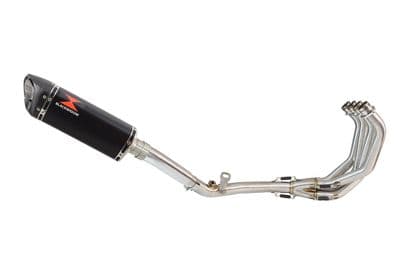 CB 600 F (PC41) Hornet 07-13 De Cat Exhaust System + 200mm Black Stainless Carbon Tip Silencer