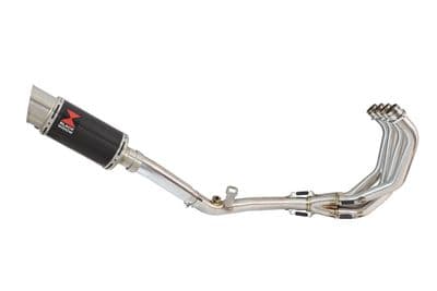 CB 600 F (PC41) Hornet 07-13 De Cat Exhaust System + 200mm Round Carbon Silencer