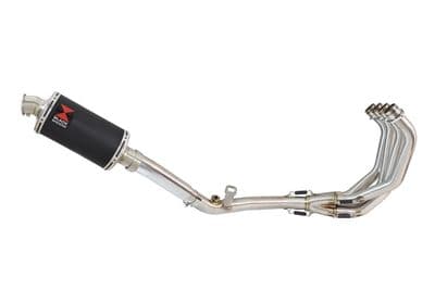 CB 600 F (PC41) Hornet 07-13 De Cat Exhaust System + 230mm Oval Black Stainless Silencer