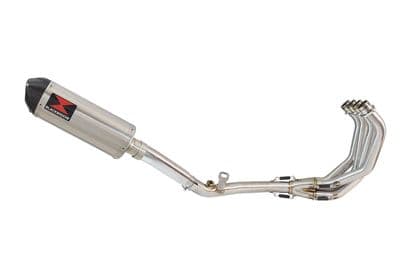CB 600 F (PC41) Hornet 07-13 De Cat Exhaust System + 300mm Oval Stainless Carbon Tip Silencer