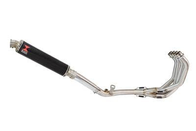 CB 600 F (PC41) Hornet 07-13 De Cat Exhaust System + 350mm Round Black Stainless Silencer