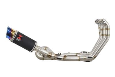 CB1000R Neo Sports Cafe SC80 Performance Exhaust 200mm Round Blue Tip Black Stainless Silencer