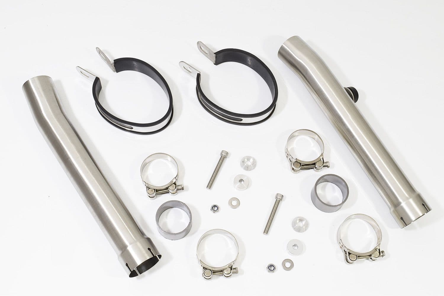 CB1100 X11 4-2 Exhaust Link Pipes 400mm Oval Stainless Silencers