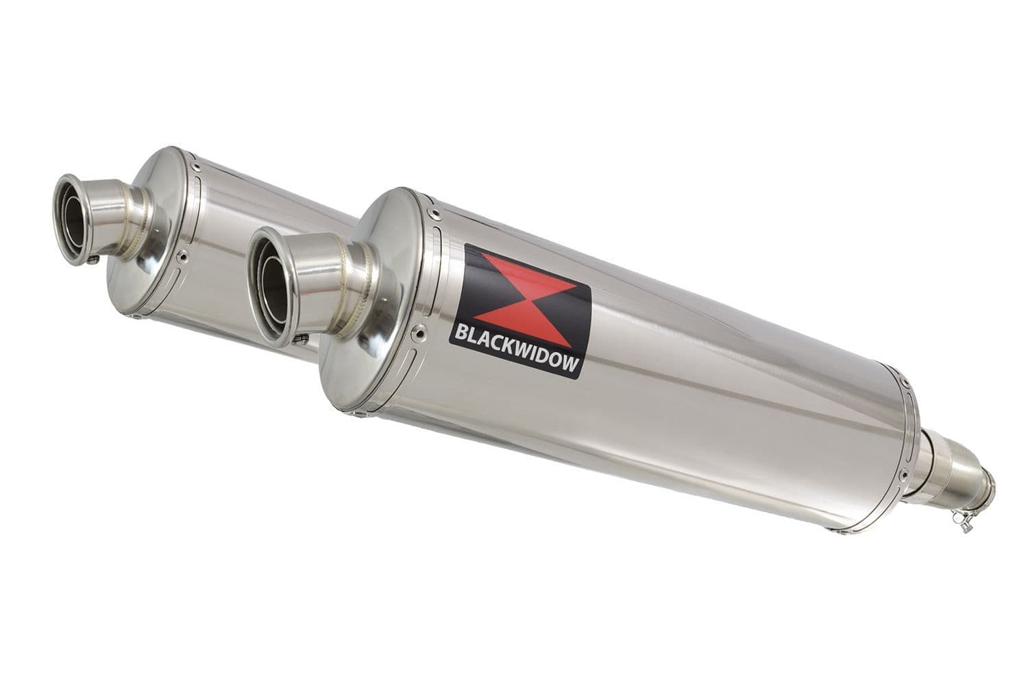 マックス CB1100 X11 4-2 Exhaust Link Pipes 400mm Oval Stainless Silencers