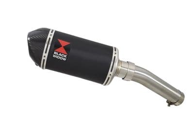 CB1300 S F SC54 2003-2015 Exhaust Link Pipe & 200mm Oval Black Stainless Carbon Tip Silencer