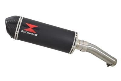 CB1300 S F SC54 2003-2015 Exhaust Link Pipe & 300mm Oval Black Stainless Carbon Tip Silencer
