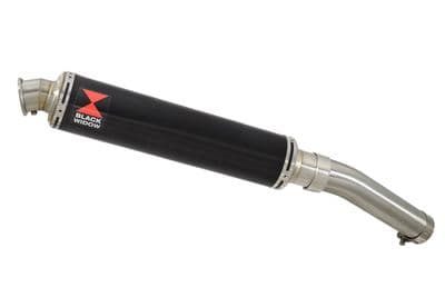 CB1300 S F SC54 2003-2015 Exhaust Link Pipe & 350mm Round Black Painted Stainless Steel Silencer