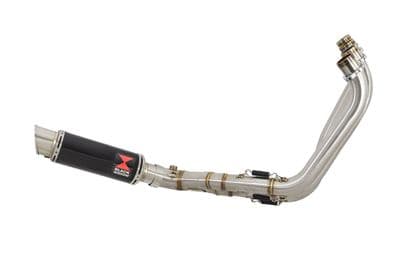 CB650F 2014-2020 Low Level De-Cat Exhaust System 230mm GP Round Black Stainless Silencer