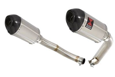 CBF1000 2006-2011 Twin Exhaust Silencers 200mm Oval Stainless Carbon Tip