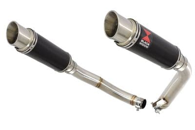 CBF1000 2006-2011 Twin Exhaust Silencers 200mm Round Black Stainless