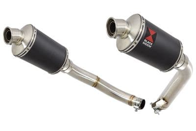 CBF1000 2006-2011 Twin Exhaust Silencers 230mm Oval Black Stainless