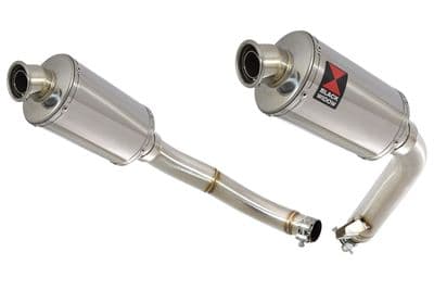 CBF1000 2006-2011 Twin Exhaust Silencers 230mm Oval Stainless