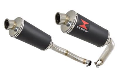 CBF1000 2006-2011 Twin Exhaust Silencers 300mm Oval Black Stainless