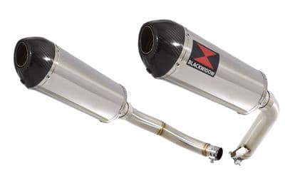 CBF1000 2006-2011 Twin Exhaust Silencers 300mm Oval Stainless Carbon Tip