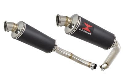 CBF1000 2006-2011 Twin Exhaust Silencers 300mm Round Black Stainless