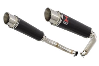 CBF1000 2006-2011 Twin Exhaust Silencers 350mm GP Round Black Stainless