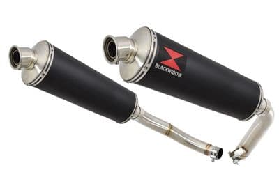 CBF1000 2006-2011 Twin Exhaust Silencers 400mm Oval Black Stainless