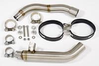 CBF1000 2006-2011 Twin Exhaust Silencers 400mm Oval Stainless