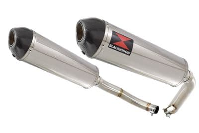 CBF1000 2006-2011 Twin Exhaust Silencers 400mm Oval Stainless Carbon Tip
