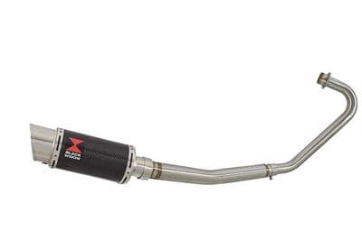 CBF125 2008-2018 Exhaust System + 200mm Round Carbon Silencer