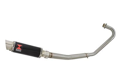 CBF125 2008-2018 Exhaust System + 230mm GP Round Black Stainless Silencer