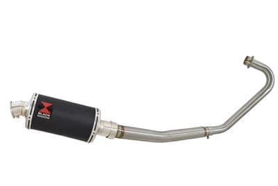 CBF125 2008-2018 Exhaust System + 230mm Oval Black Stainless Silencer