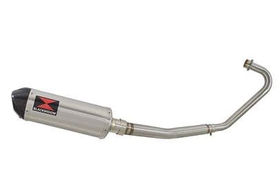 CBF125 2008-2018 Exhaust System + 300mm Oval Stainless Carbon Tip Silencer