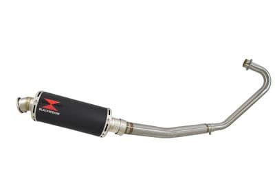 CBF125 2008-2018 Exhaust System + 300mm Round Black Stainless Silencer
